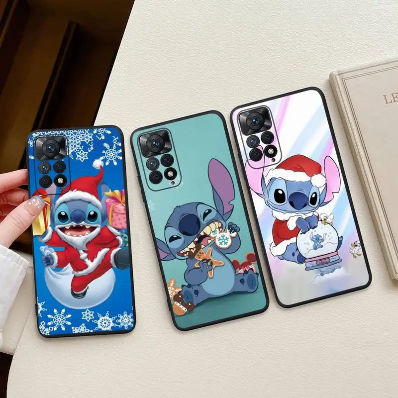 

Merry Christmas Stitch Phone Case For Redmi Note 11E 11S 11 10 9 Pro 9A K20 K30 K40 Soft Silicone Cover