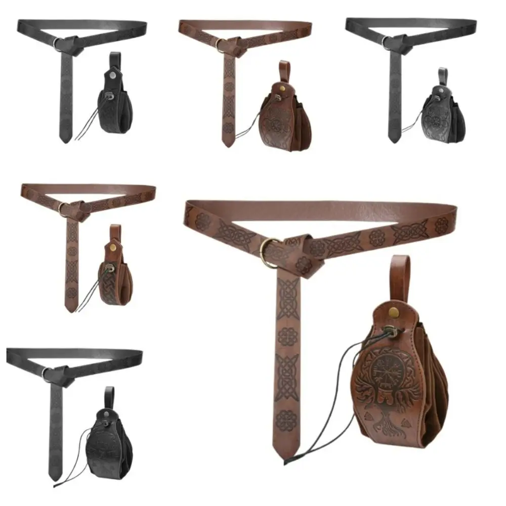 Ретро шнурок викингов средневековый ремень из искусственной кожи винтажная