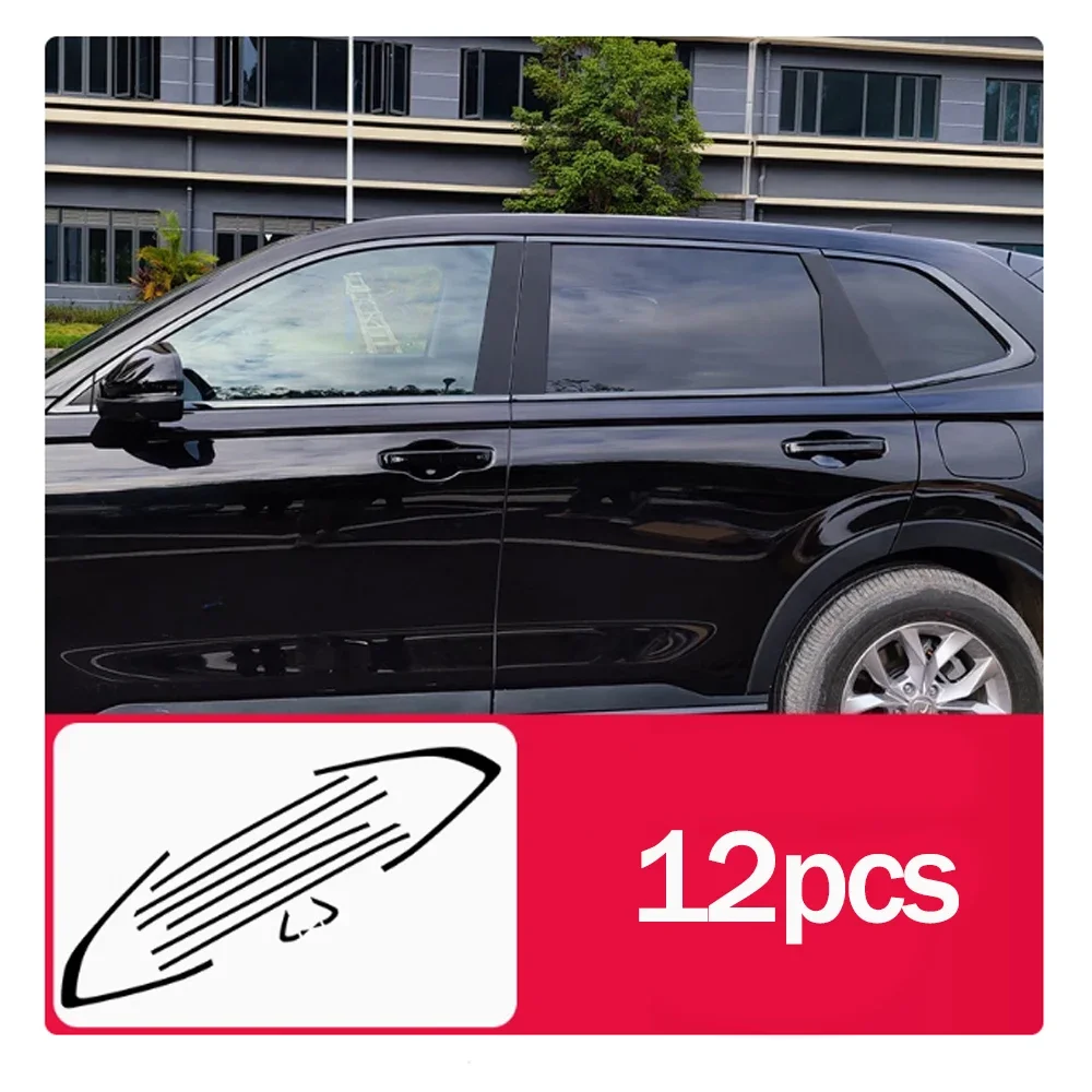 

Полноценная накладка на оконную раму для Honda CR-V CRV 5 RE RT RY 2017 ~ 2019 2016, черная крышка из нержавеющей стали, аксессуары для автомобильных наклеек