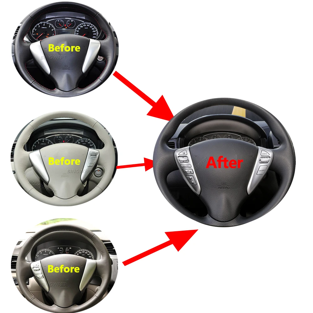 Фото Кнопки круиз-контроля на руле 25550-3DA6A для Nissan Sentra 2013-2015, Versa Note 2014-2015, автомобильные аксессуары №5