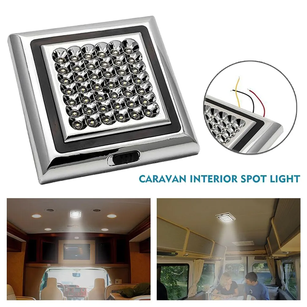 

White Dome Light 42 LED Indoor Lamp Replacement Vehicle Bright Caravan