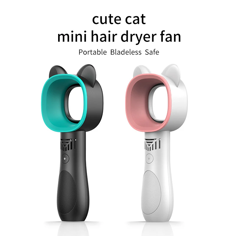 

New 2000mAh Multi-Purpose Long Life Fan Ultra-light leafless fan Creative Portable Handheld Fan Handheld Mini Fan