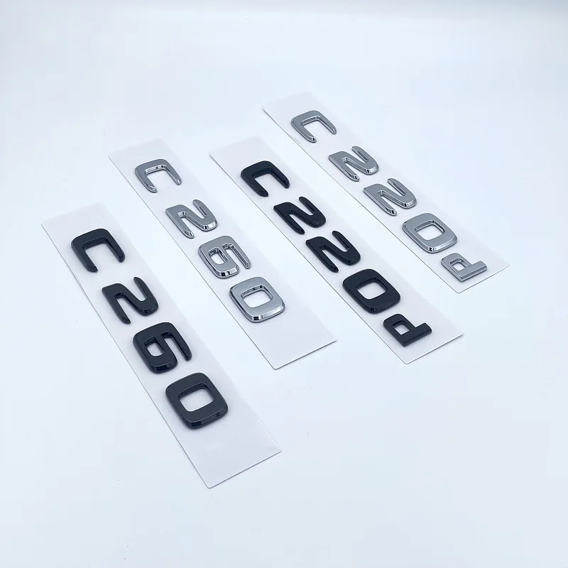

3D Glossy Black Letters C180 C200 C220d C250d C260 C300d 4Matic ABS Emblem for Mercedes Benz W205 Coupe Car Trunk Logo Sticker