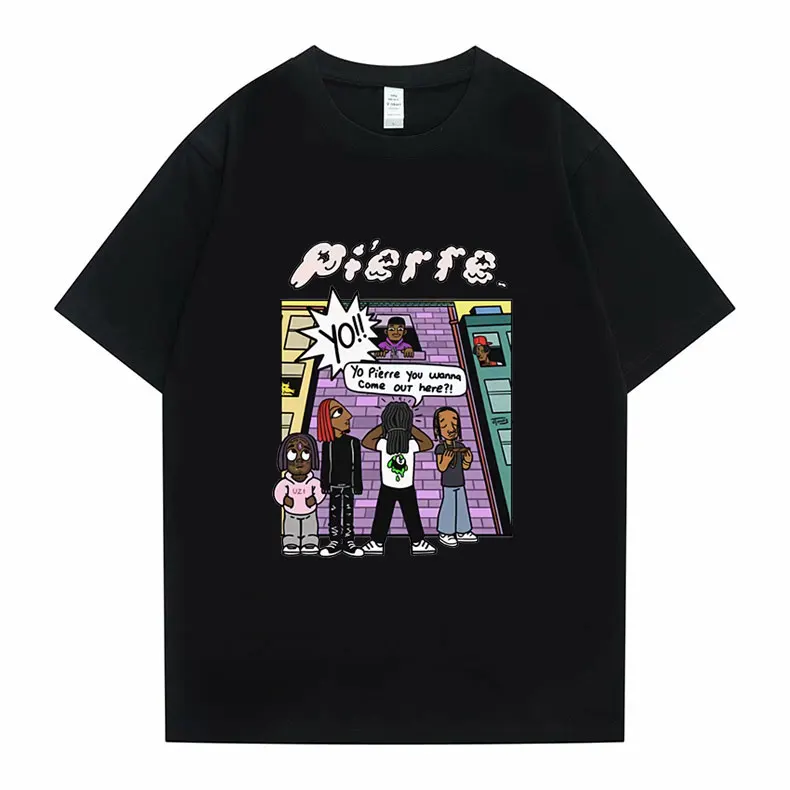 Футболка Playboi Carti в мультяшном стиле с аниме уличная одежда хип-хоп трендовые