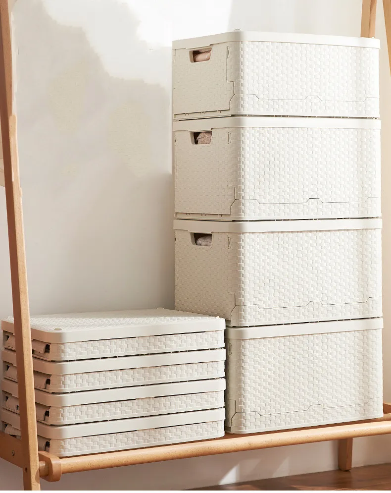 

Складной контейнер для хранения, влагостойкий пыленепроницаемый водонепроницаемый пластиковый контейнер для книг, школьный домашний шкаф...