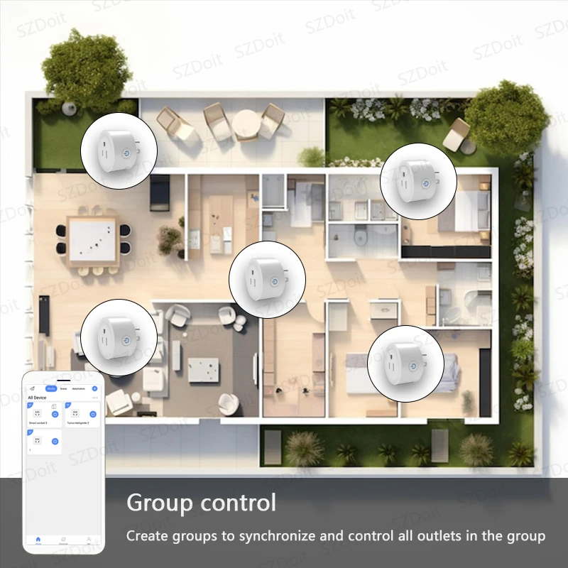 Умная розетка с Wi-Fi и таймером 16 А