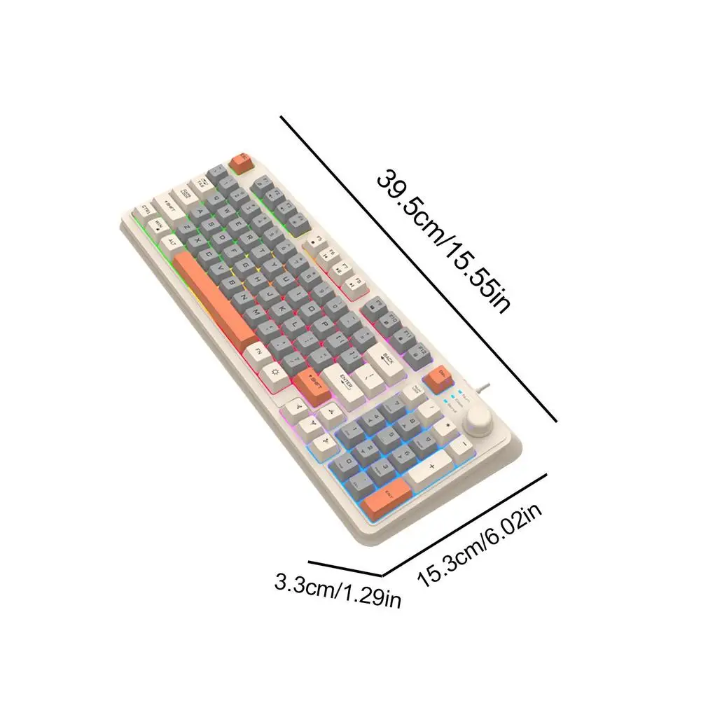 Механическая Проводная компактная клавиатура для ПК с цифрами 94 клавиши игровая