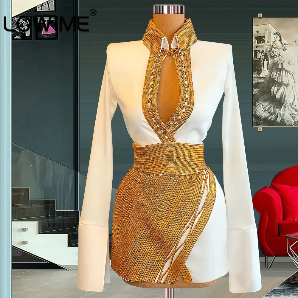 Женское Короткое платье-Русалка элегантное вечернее платье из двух предметов с