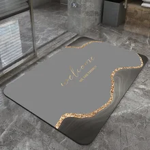 Quick Drying Diatom Floor Mat Easy To Clean Door Mat Oil-proof Kitchen Rug Non-slip Entrance Carpet Super Absorbent Bathroom Mat