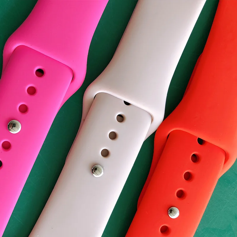 

Silicone Strap For Apple Watch Band 444mm 45mm 41mm 40mm 49mm 42mm 38mm correa Sport Bracelet iWatch series 8 7 4 5 6 se 3 ultra