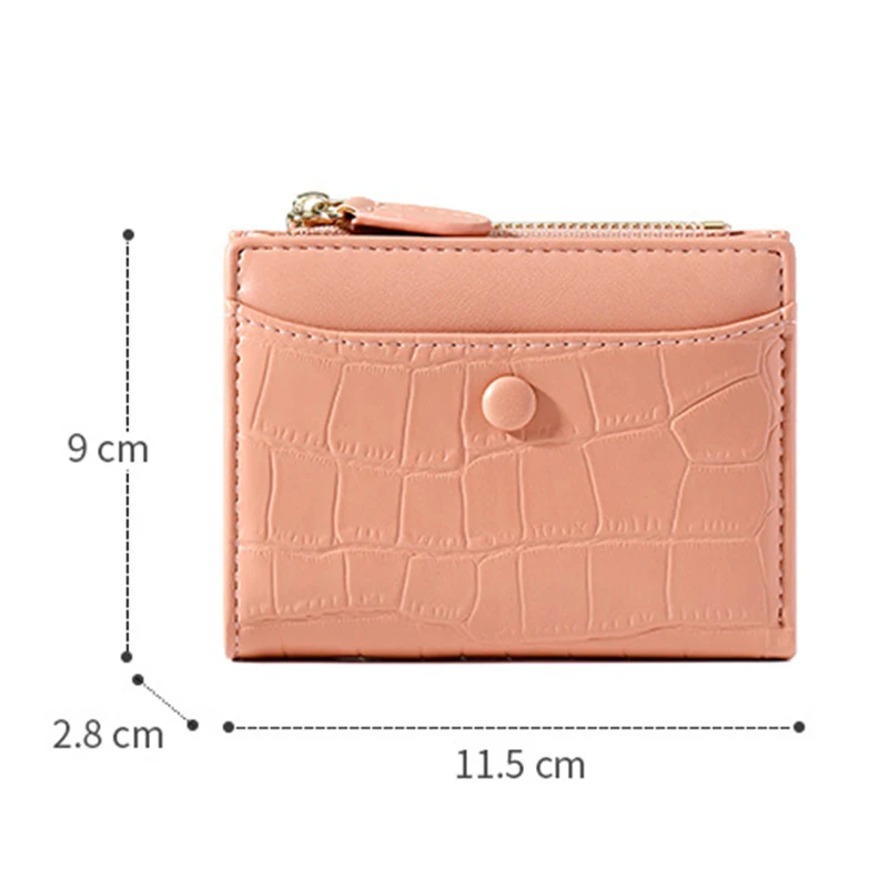 Women PU Leather Wallet Female Stone Pattern Small Purse Zipper Coin Pocket Short Money Change Purse Mini Lady Wallet Purse