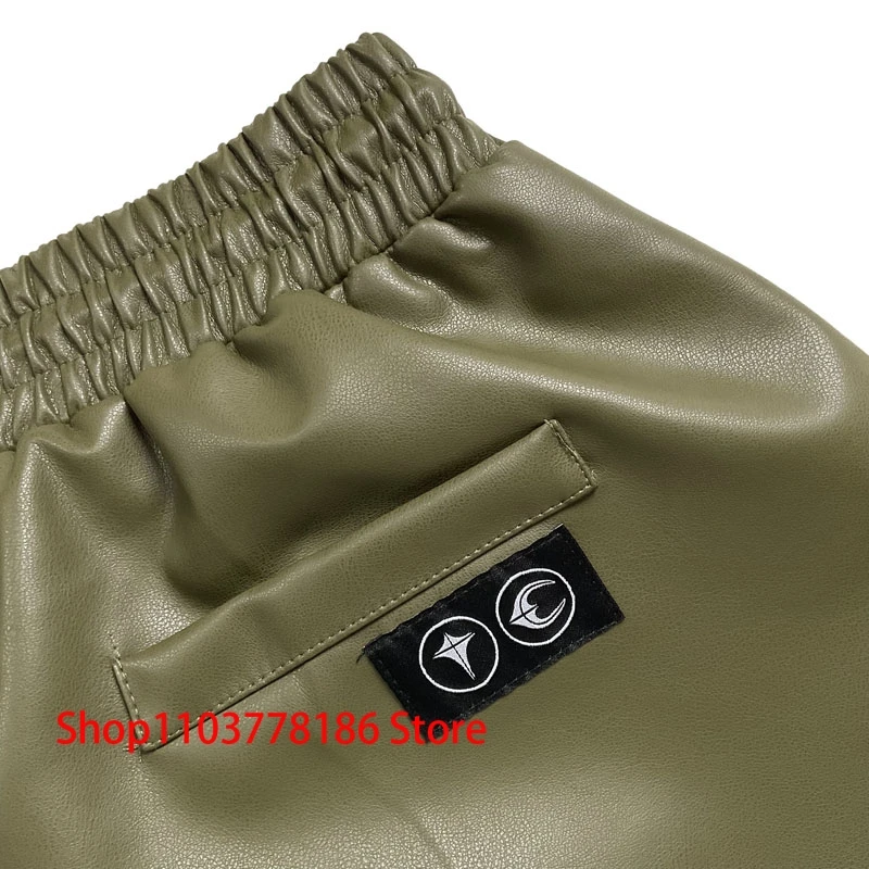 THUG CLUB шорты High Street винтажные короткие брюки из искусственной кожи с