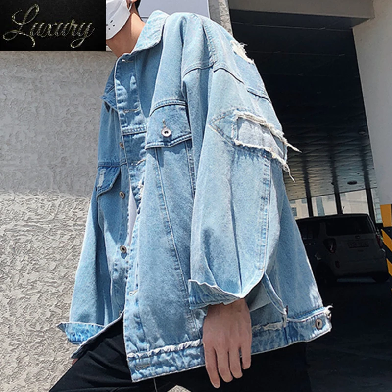 2024 Autumn New Arrival Long Sleeve Loose Denim Jacket Causal Single Breasted streetwaer oversize coat