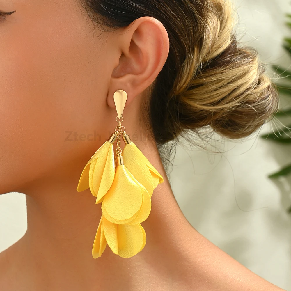 Модные очаровательные висячие серьги ручной работы с леопардовым цветком и