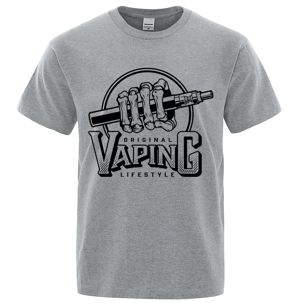 

Electronic Cigarette In Vape We Trust Mens Tops Harajuku Breathable T-Shirts Casual Summer Short Sleeve Cotton Oversize Menswear