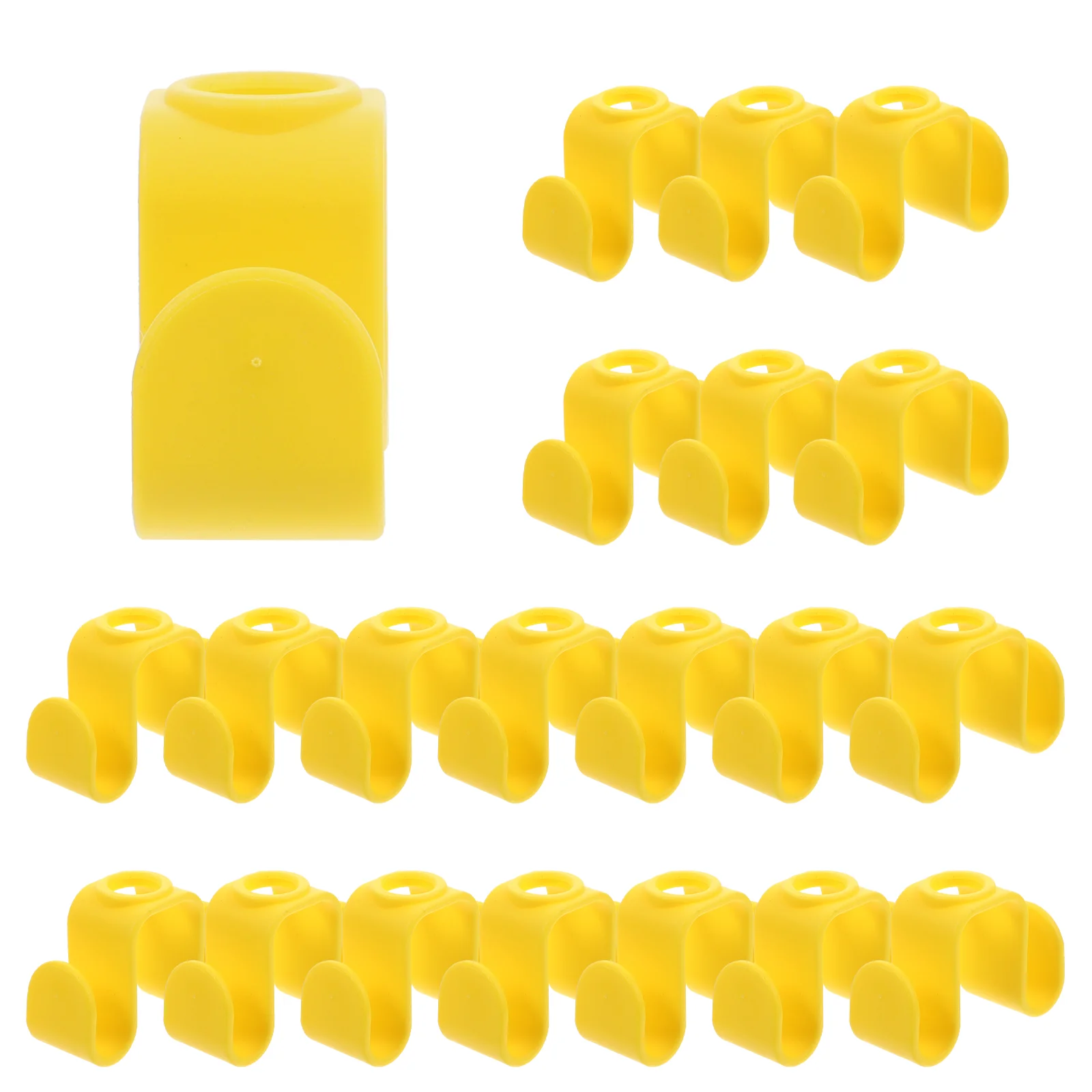 

20 Pcs Double Sided Hanger Hook Metal S Hooks Cascading Hanger Hooks Storage Hanger Connection Hook Abs Wardrobe Extender Clips