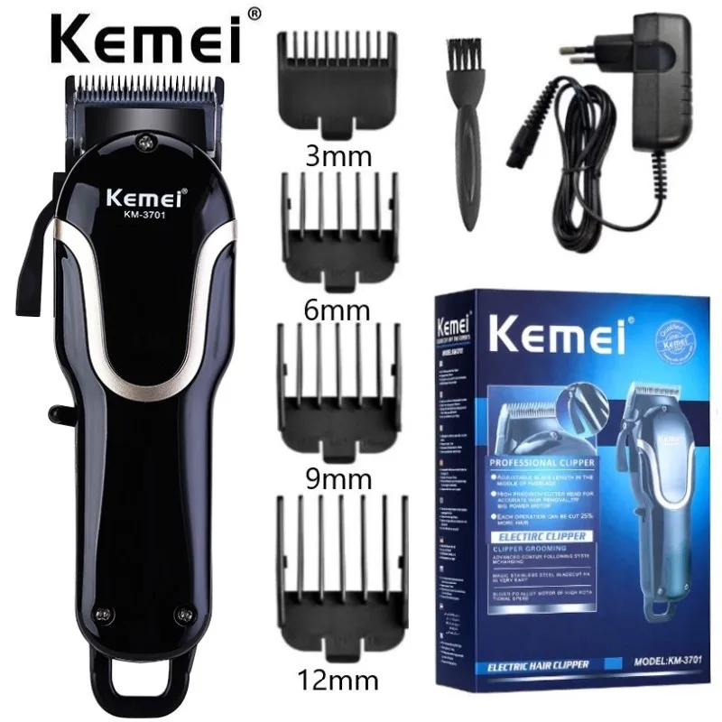 

Профессиональная машинка для стрижки волос от Kemei для мужчин, электрическая Беспроводная Машинка для стрижки волос, перезаряжаемая косилка...