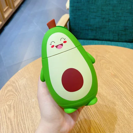 Стеклянный мультяшный креативный студенческий питьевой стакан с ручкой