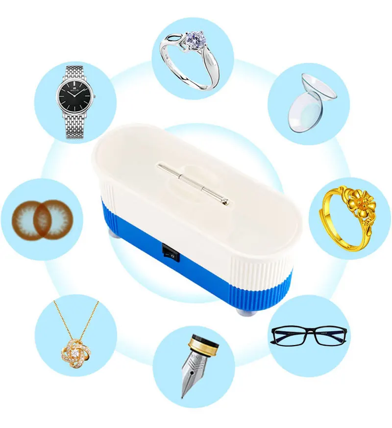 

Three-In-One Ultrasonic Cleaning Machine Home Small Wash Glasses Watch Jewelry Dental Contact Lens Mini Automatic Cleaning