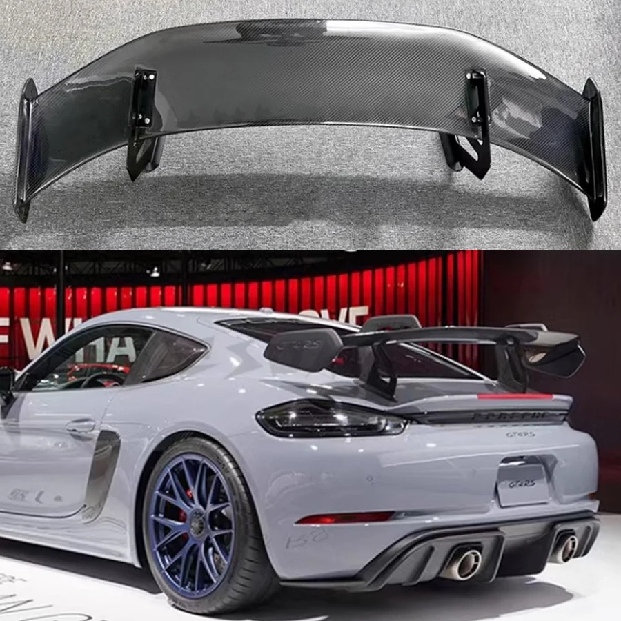 Задние плавники из углеродного волокна для Porsche 718 982 Cayman Boxste задний спойлер