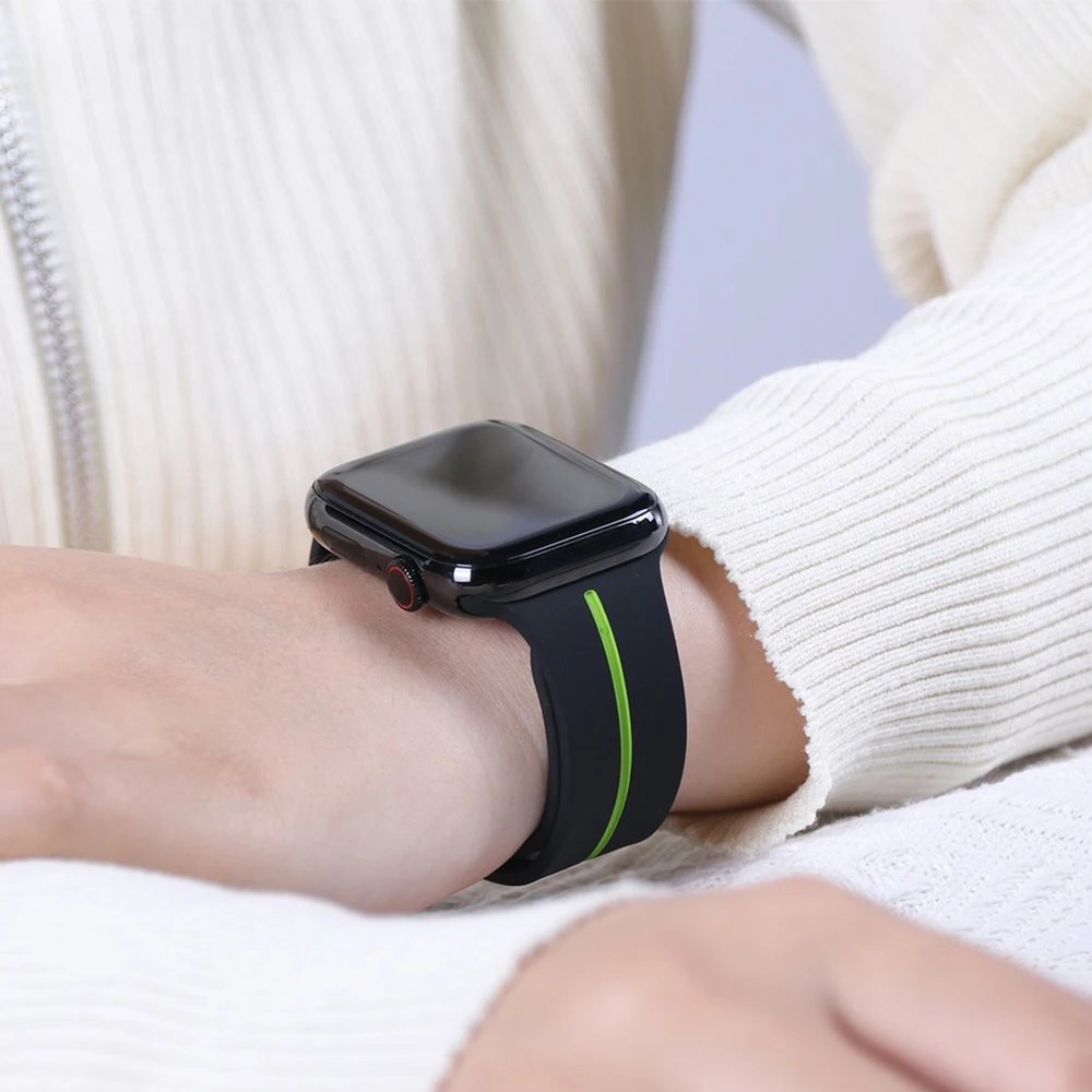 49mm Sport Band for Apple Watch Ultra 49mm 8 7 41 45mm 6 5 4 SE 40 44mm Magnetic Silicone Strap for IWatch Series  3 2 1 38 42mm