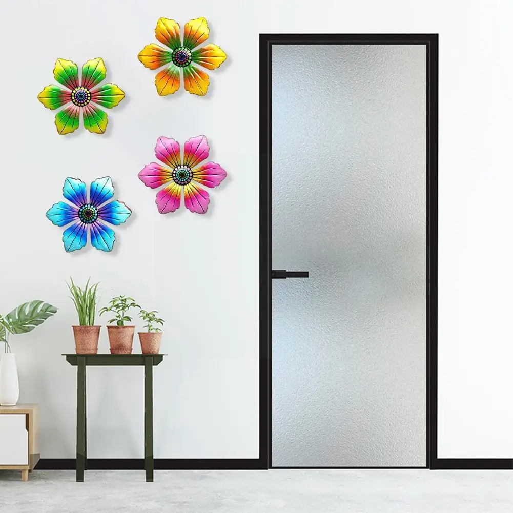 

3d металлический Настенный декор с цветами, настенные художественные украшения, подвесные для дома, улицы, дома, сада, патио, ванной, спальни, ...