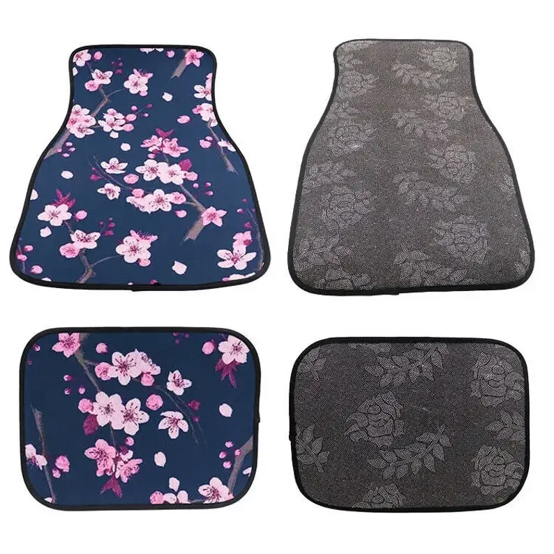 Автомобильные коврики из ткани с цветком вишни аксессуары для интерьера