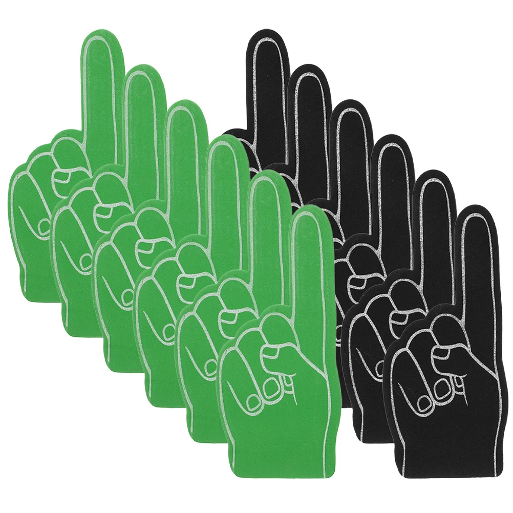 

12 Pcs Giant Foam Fingers Sports Party Prop Cheerleader Props Girls Noise Makers Optional