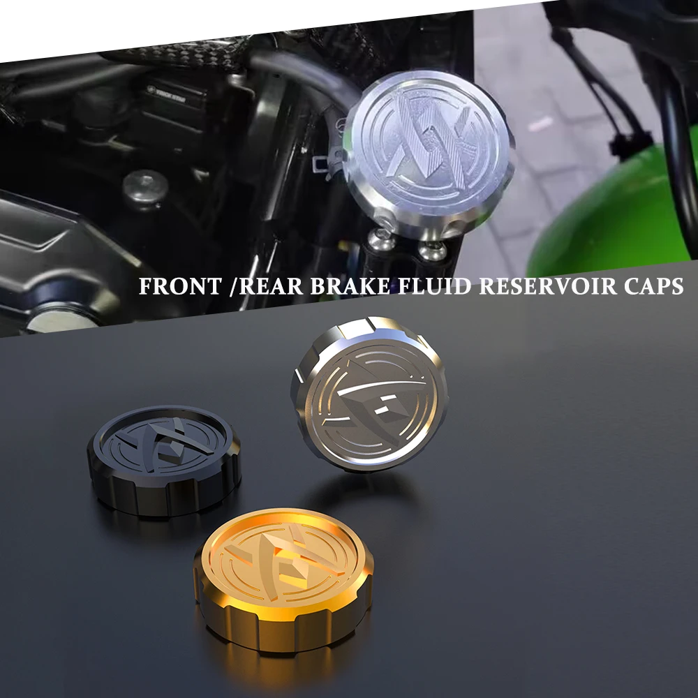 

For KAWASAKI Z H2 ZH2 Zh2 SE 2019 - 2022 Motorcycle Accessories Rear & Front Brake Fluid Reservoir Cap Cylinder cover Cap Sock