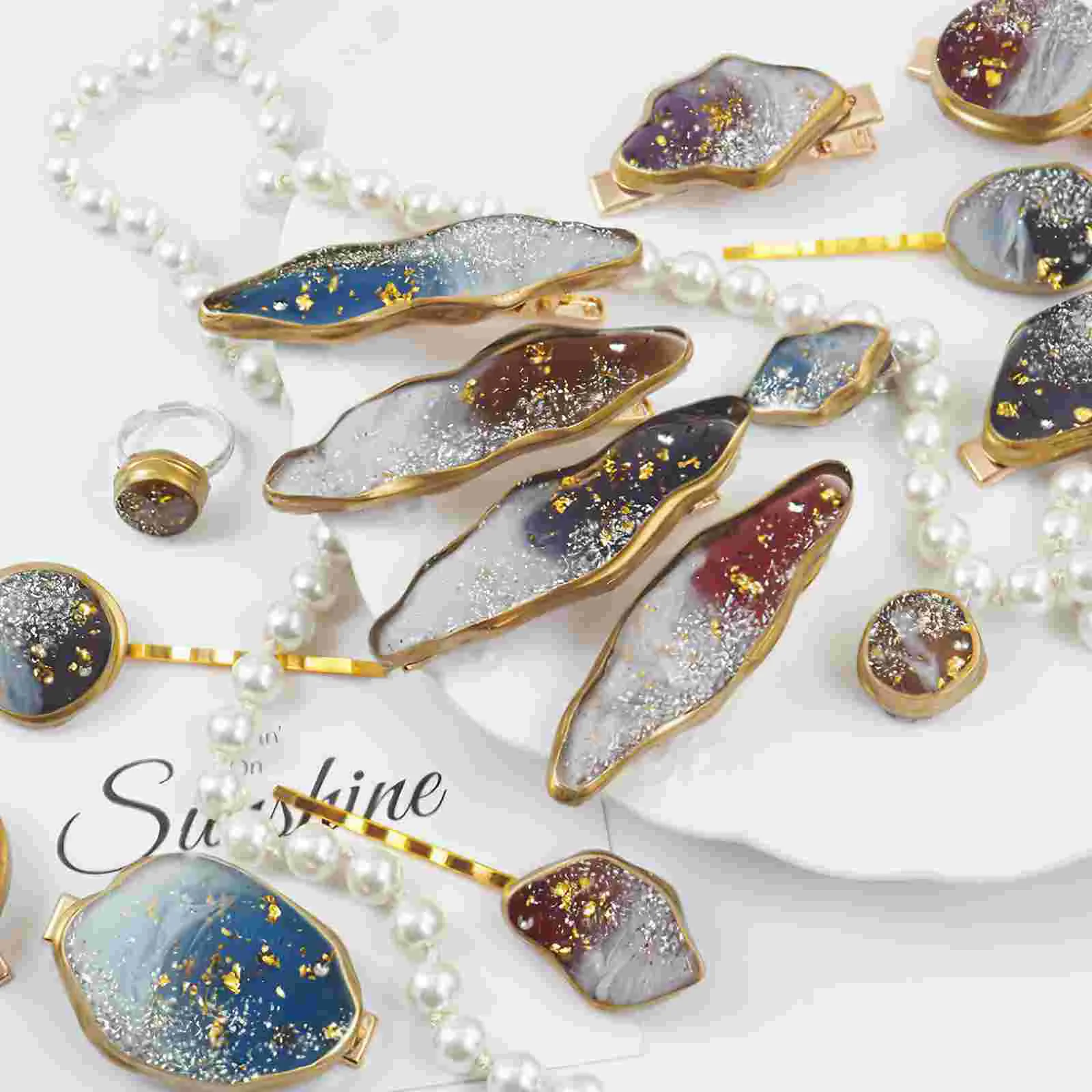 

Simple Shaped Molds Hair Clip Making Tools Silicone Hairpin Mould DIY Craft Resin