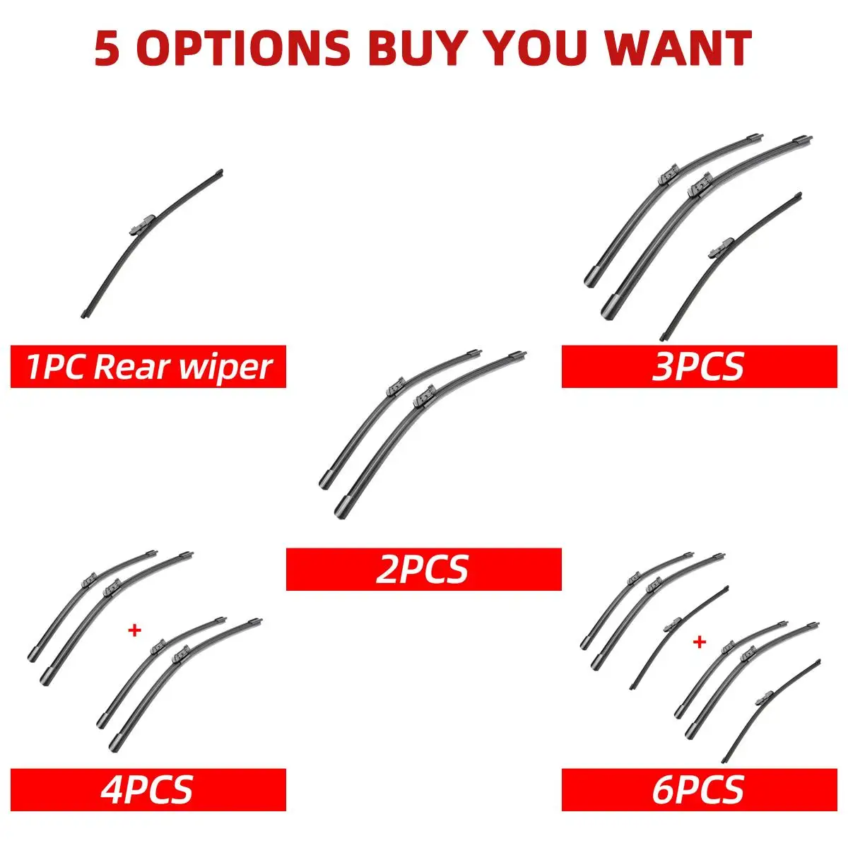 Автомобильные щетки стеклоочистителя для VW Tiguan MK2 2017-2020 3 шт.