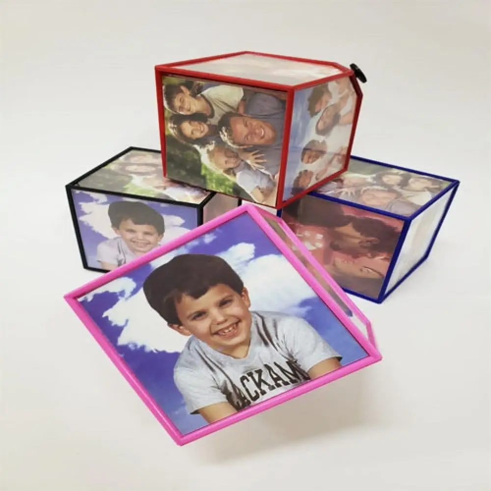 

Cube Shaped Rotating Picture Frame Decorative Gift