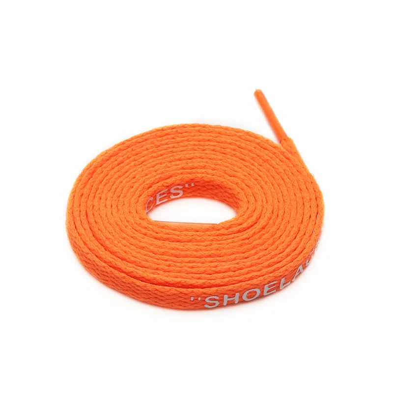 Letter Shoelace Color Polyester Flat Laces Fit Casual Board Shoes Canvas Shoes Sneakers Small White Shoes AJ Flats Shoelace