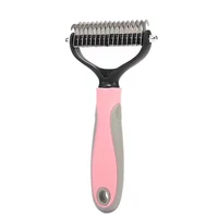 pet hair removal grooming comb double sided undercoat rake removing knots mats tangles for catsdogs hair deshedding brush