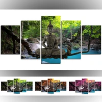 unframed seat buddha canvas wall art print modern abstract zen art painting home decorationcolorgreenorangepurplesize3