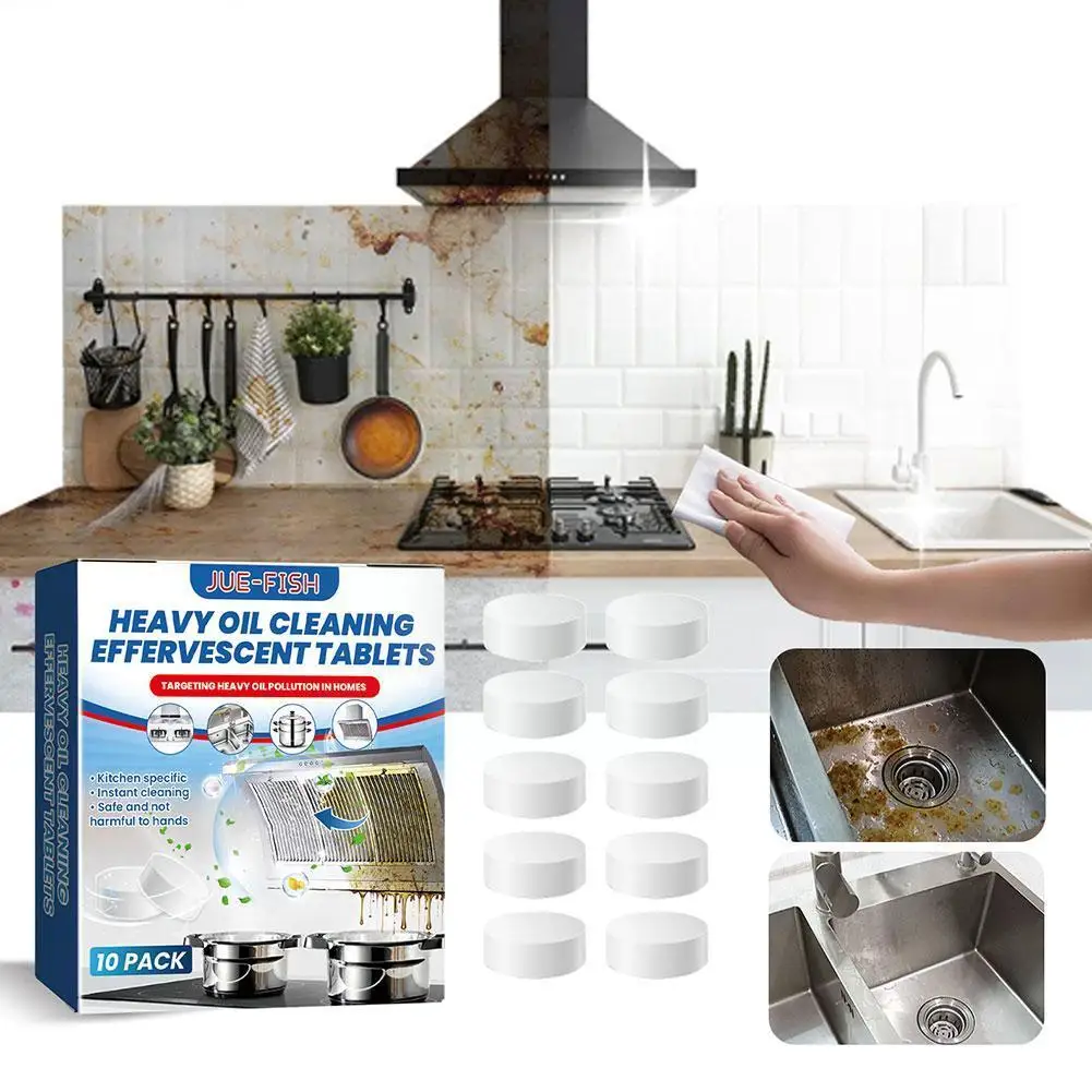 

Heavy Oil Cleaning Effervescent Tablets Multifunctional Spray Range Clean Tools Kitchen Hood Effervescent Home Concentrate Q9A9