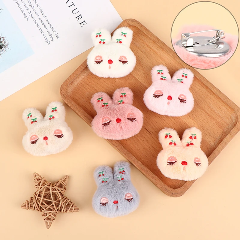 

5Pcs Plush Cartoon Rabbit Applique Crafts For DIY Handmade Garment Socks Bag Accessories Cute Rabbit For Doll Children's Gift