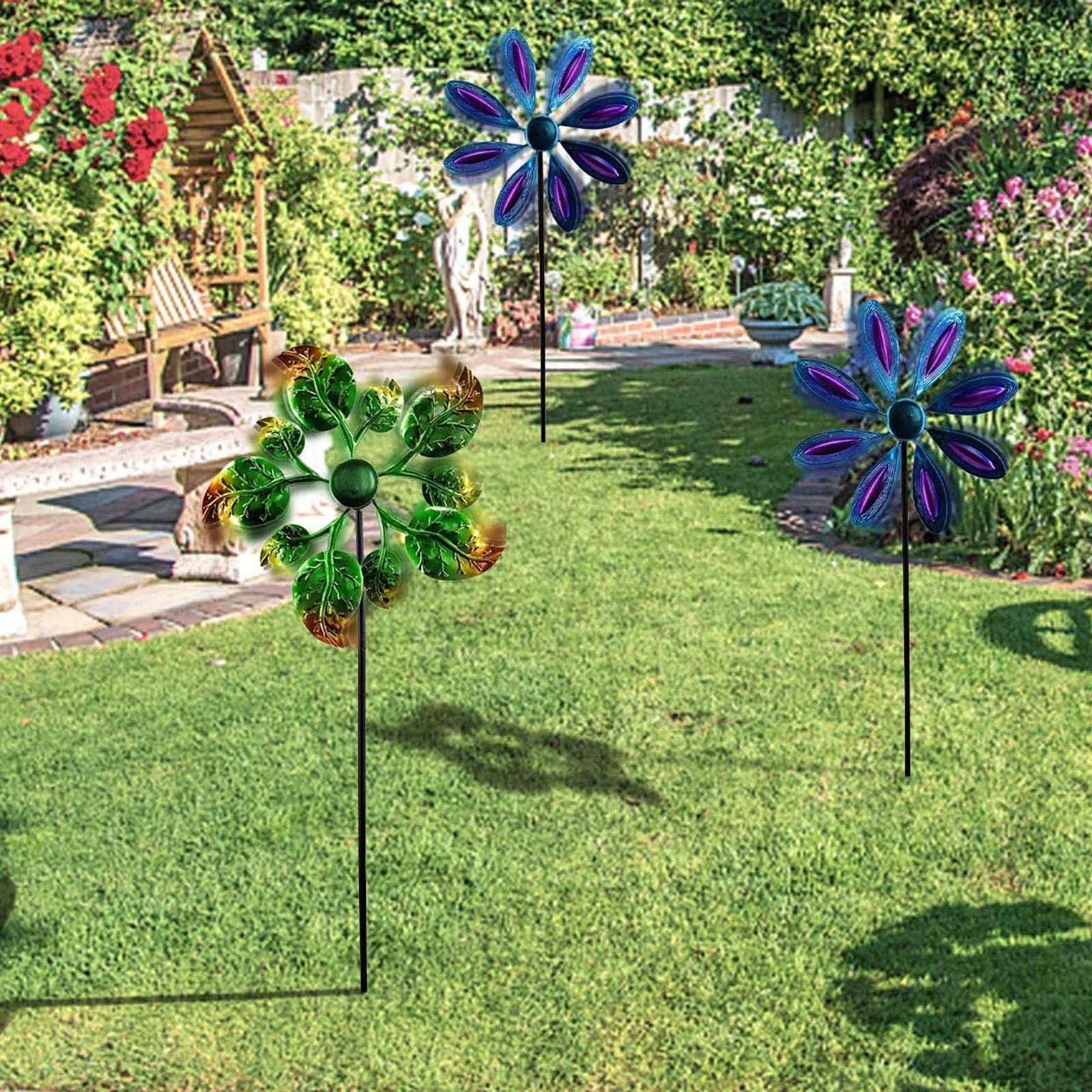 

Yard Candy Canes Lights 360 Degrees Metal Swivel Classical Wind For Patio Lawn Outdoor Yard Lawn Garden