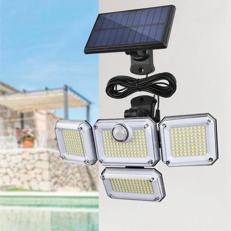 

1 Piece Inductive Garage Street Lamp LED Adjustable 4 Heads Flood Lamps Garden Yard Street Light