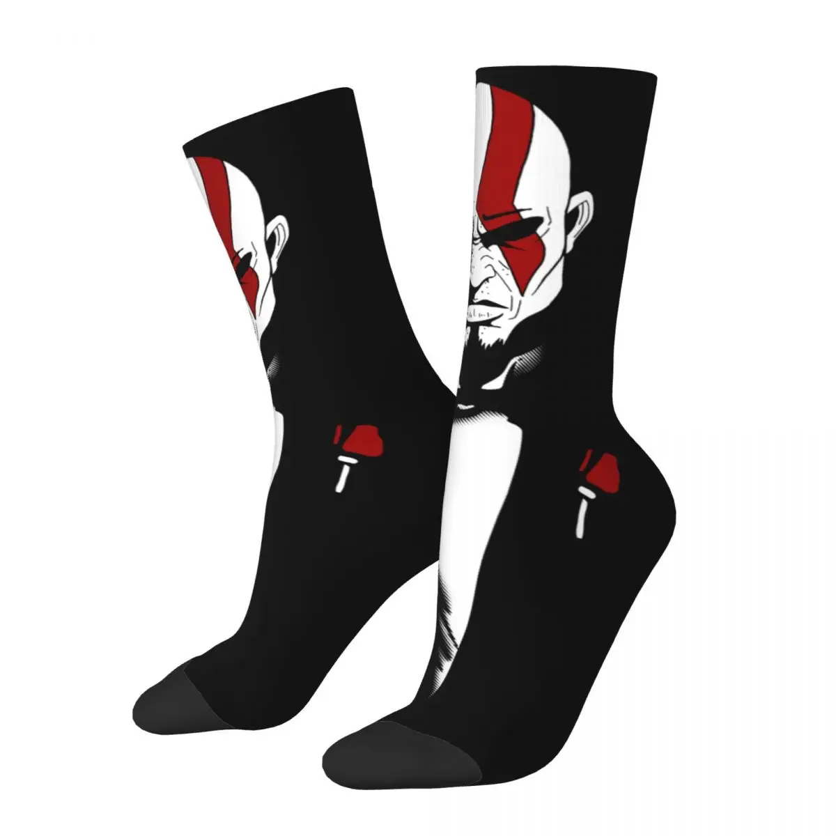 

All Season Harajuku Women Men God Of War Kratos Crew Socks Merch Cozy Socks Comfortable Wonderful Gifts
