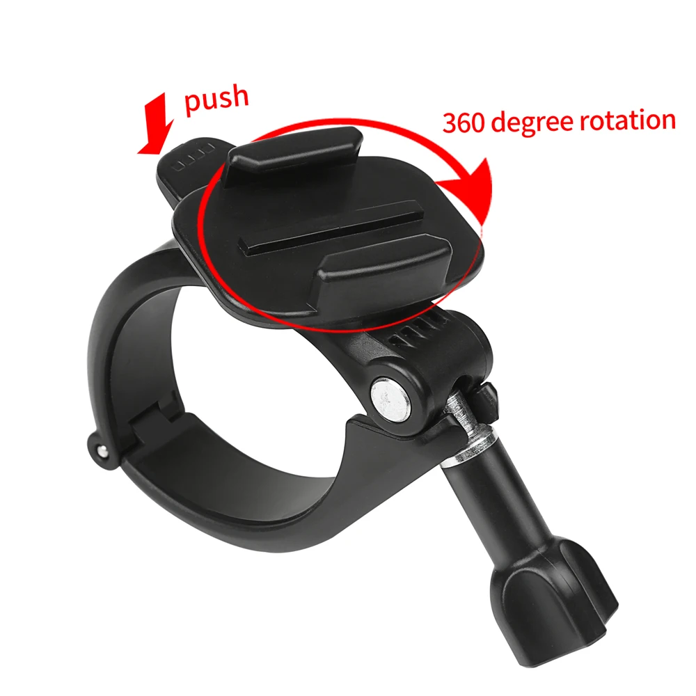 Поворотный зажим на 360 градусов руль для GoPro Hero 10 8 7 6 5 4 Xiaomi Yi 4K Eken Sjcam Osmo Action Cam Go Pro