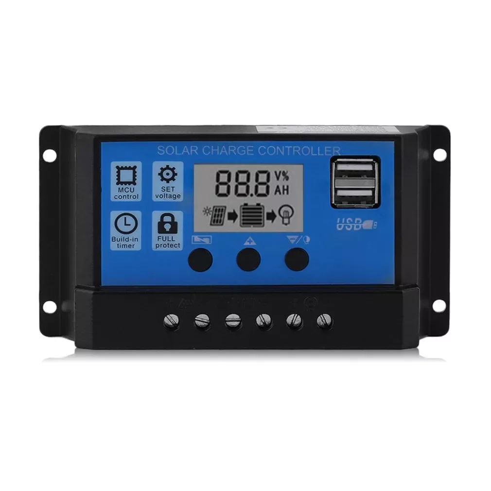 

NEW Professional Dual USB 12V/24V 10A Solar Panel Controller Battery Charge Regulator LCD Display Regulator Solar Controller