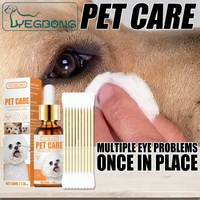 pet universal to tear stains to remove eye mucus eye wash herbal mild eye cleaning herbal eye drops dog supplies