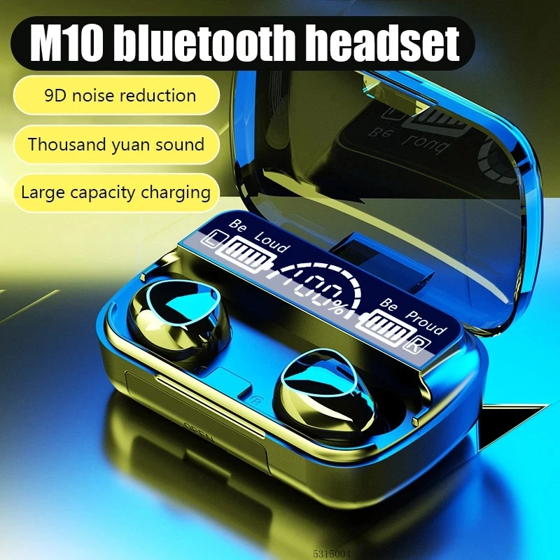 2023 NEW TWS Bluetooth Wireless Music Earphones Noise Reduction 9D HiFi Stereo Headphones Waterproof Sports Headset for iphone 1