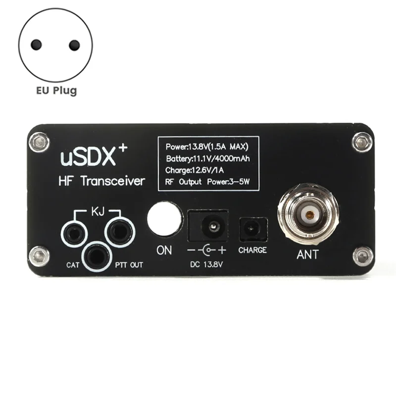 Фото USDR USDX+Plus V2 8-диапазонный трансивер SDR HF SSB QRP ЖК-дисплей с дисплеем, динамиком, микрофоном, КВ-трансивер с вилкой европейского стандарта №2