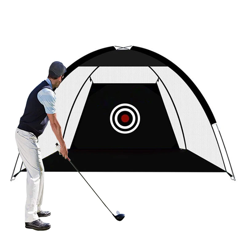

Portable Golf Net 2M Foldable Practice Net Indoor Outdoor Golf Hitting Lawn Strike Target Training Cage Golf Exercise Equipment