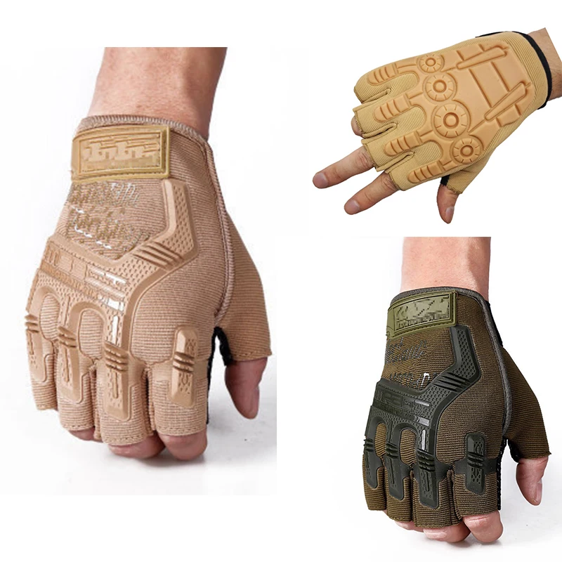 Перчатки мужские тактические военные армейские митенки с защитой от порезов