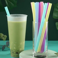 100pcs 1 1cm large drinking straws mixed colors for pearl bubble milk tea smoothie party plastic bar accessories drink straws