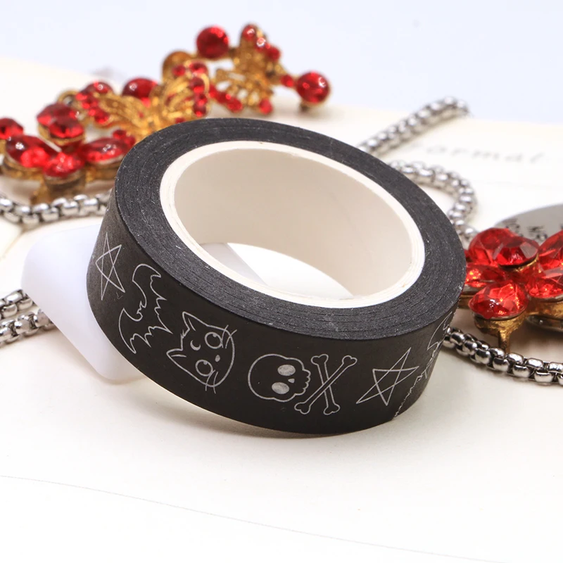 

1 шт., декоративная серебристая лента для украшения Хэллоуина, 15 х10 м