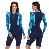 navy sport zipper swimsuits bathing suits one pieces women swimwear diving surfing suits